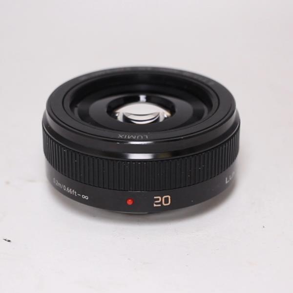 Used Panasonic Lumix G 20mm f/1.7 II ASPH Pancake Lens Black