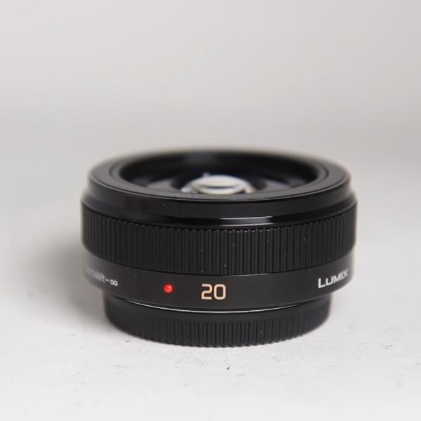 Used Panasonic Lumix G 20mm f/1.7 II ASPH Pancake Lens Black