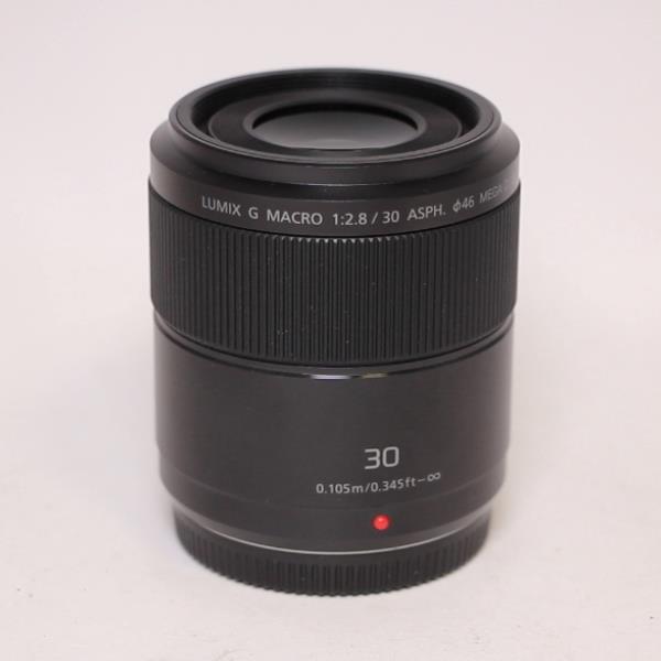 Used Panasonic Lumix G Macro 30mm f/2.8 ASPH MEGA O.I.S. Lens Black