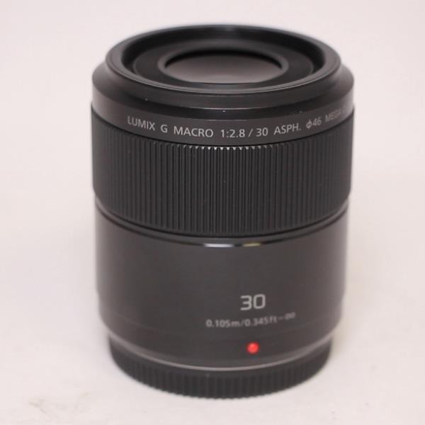 Used Panasonic Lumix G Macro 30mm f/2.8 ASPH MEGA O.I.S. Lens Black