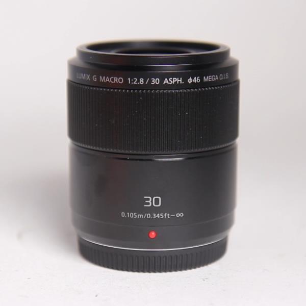 Used Panasonic Lumix G Macro 30mm f/2.8 ASPH MEGA O.I.S. Lens Black