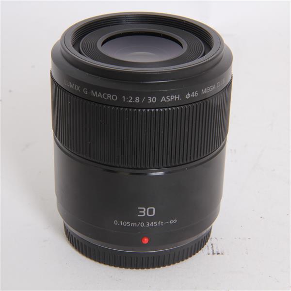 Used Panasonic Lumix G Macro 30mm f/2.8 ASPH MEGA O.I.S. Lens Black