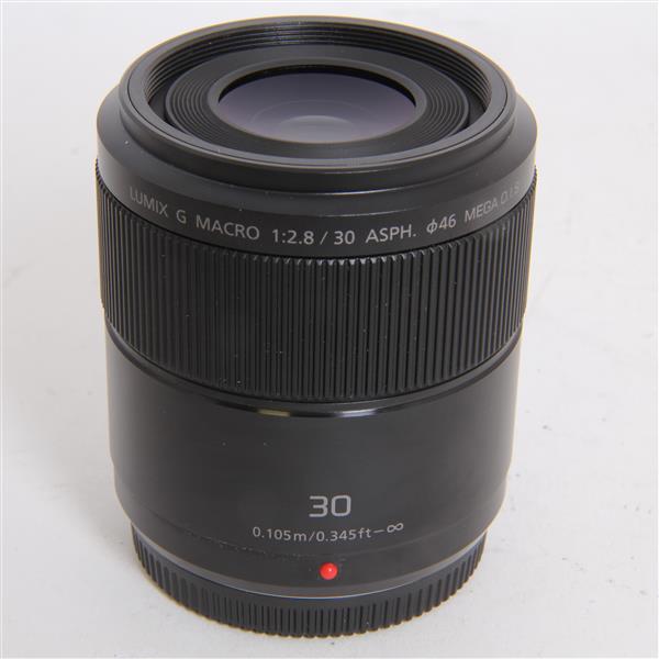 Used Panasonic Lumix G Macro 30mm f/2.8 ASPH MEGA O.I.S. Lens Black