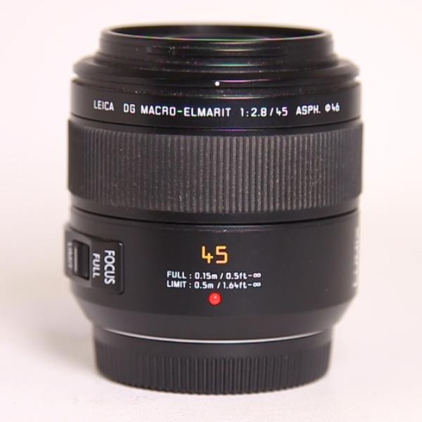 Used Panasonic Leica DG Macro-Elmarit 45mm f/2.8 ASPH MEGA O.I.S. Lens