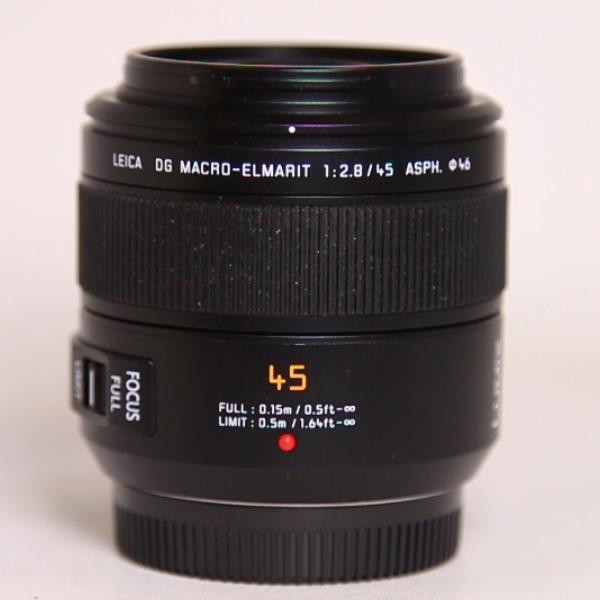 Used Panasonic Leica DG Macro-Elmarit 45mm f/2.8 ASPH MEGA O.I.S. Lens