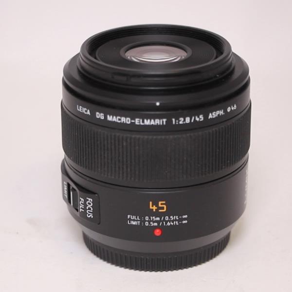 Used Panasonic Leica DG Macro-Elmarit 45mm f/2.8 ASPH MEGA O.I.S. Lens