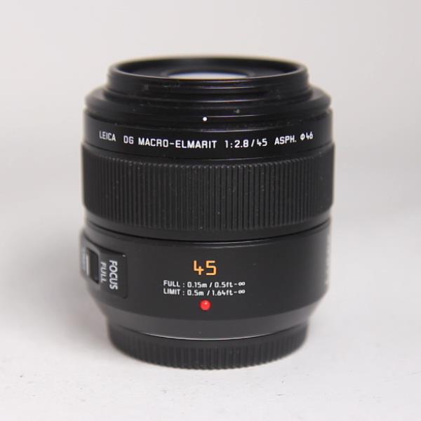 Used Panasonic Leica DG Macro-Elmarit 45mm f/2.8 ASPH MEGA O.I.S. Lens