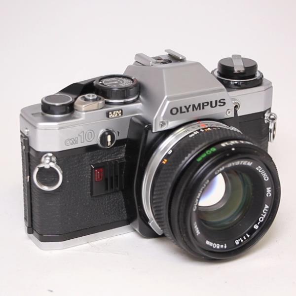 Used Olympus OM10 Film Camera & Olympus 50mm F/1.8 Lens