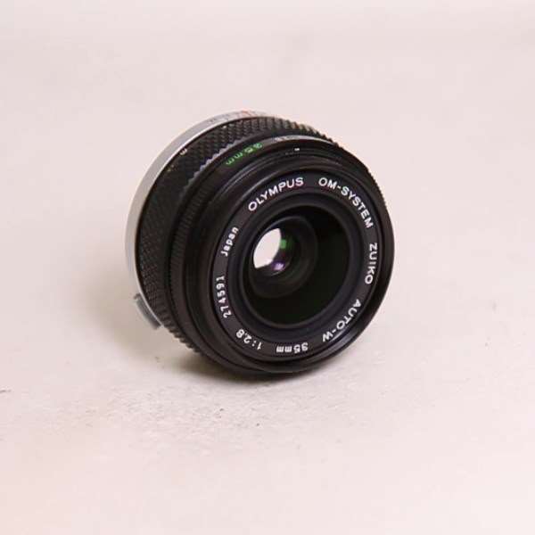 Used Olympus OM system G-Zuiko Auto-W 35mm f2.8 lens