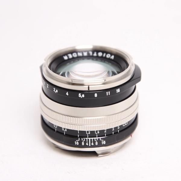 Used Voigtlander 50mm f1.5 II VM ASPH Vintage Line Nokton Nickel SC - M Mount