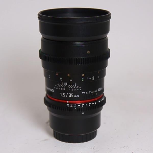 Used Samyang 35mm T1.5 AS UMC  Video Lens MFT