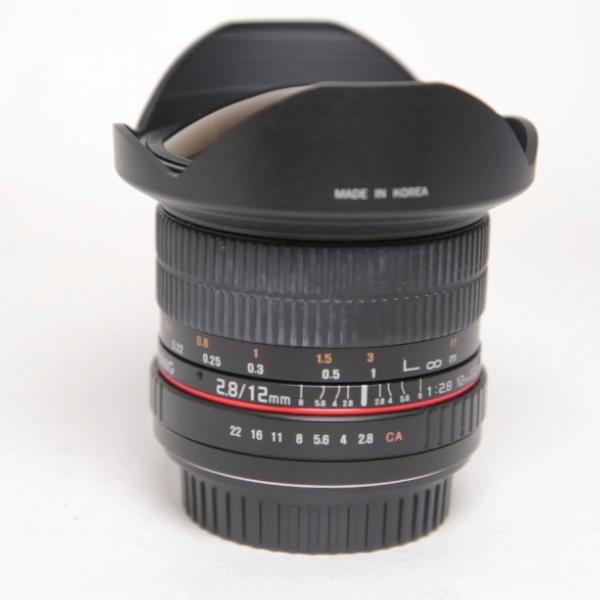 Used Samyang 12mm f/2.8 NCS fisheye Lens EF Mount