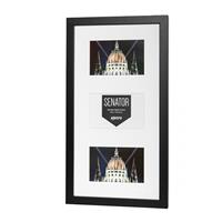 Kenro Senator Black Triple Frame with mat for 3 6x4