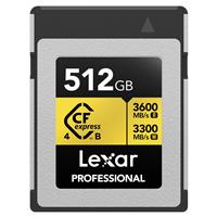 Lexar Professional GOLD 512GB CFexpress 4.0 Type B Card (3600MB/Sec)