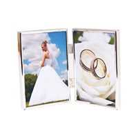 Cambridge Silver Plated Hinged Twin 4x6 Frame