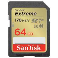 SanDisk 64GB Extreme 170MB/s UHS-I SDHC Memory Card Open Box