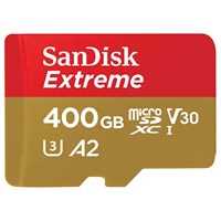 SanDisk 400GB Extreme 190MB/s A2 UHS-I microSDXC Card with SD Adapter