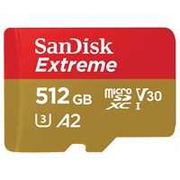 SanDisk 512GB Extreme 190MB/s A2 UHS-I microSDXC Card with SD Adapter