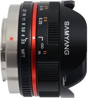Samyang 7.5mm f/3.5 UMC Fisheye Micro Four Thirds Lens Black