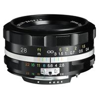 Voigtlander 28mm f2.8 SL II-S Color-Skopar Nikon Fit Black Lens Open Box