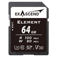 Exascend Element 64GB SDXC UHS-I V30 W80MB/s Memory Card