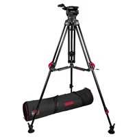 Cartoni Focus 10 Fluid Head with Red Lock Mid Level Tripod Kit