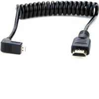 Atomos Coiled Right-Angle Micro HDMI To Full HDMI 30-45cm Cable