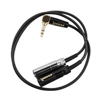 Kondor Blue Dual Mini XLR Male to 3.5mm Stereo TRS RA Cable Black