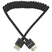 The Kondor Blue Full HDMI Coiled Cable 12 to 24-Inch Black