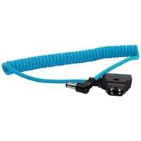 Kondor Blue Coiled D-Tap to DC 5.5 x 2.5mm Barrel Right-Angle Cable