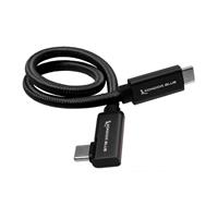 Kondor Blue USB-C to USB-C Cable for SSD Recording Right Angle 12-inch