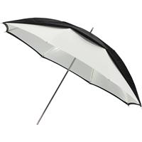 Westcott Convertible Umbrella - Optical White Satin with Removable Black Cover (32