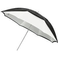 Westcott Convertible Umbrella - Optical White Satin with Removable Black Cover (45