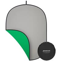 Westcott Collapsible 2-in-1 Gray & Green Screen Backdrop (5' x 6.5')