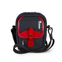 Billingham Compact Stowaway Black FibreNyte/ Red Leather