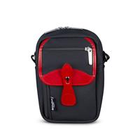 Billingham Airline Stowaway Black FibreNyte/ Red Leather