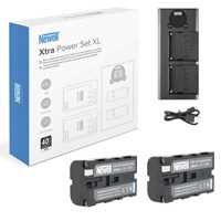 Newell Xtra Power Set XL Charger and 2x NP-F570 Batteries for Sony