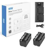 Newell Xtra Power Set XL Charger and 2x NP-F770 Batteries for Sony