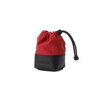 Artisan&Artist Lens Pouch Fabric-Leather Red S