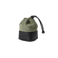Artisan&Artist Lens Pouch Fabric-Leather Khaki S