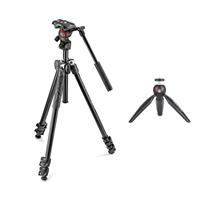 Manfrotto 290 Tripod with Video Head and Pixi Mini Bundle