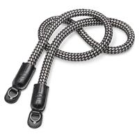 Leica Carrying Strap Flat Braided Rayon and Leather Cord Black White