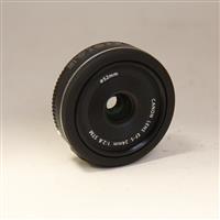 Used Canon EF-S 24mm f/2.8 STM Wide Angle Pancake Lens
