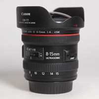 Used Canon EF 8-15mm f/4L Fisheye USM Lens