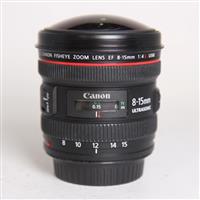 Used Canon EF 8-15mm f/4L Fisheye USM Lens