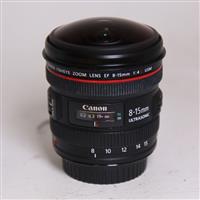 Used Canon EF 8-15mm f/4L Fisheye USM Lens