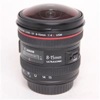 Used Canon EF 8-15mm f/4L Fisheye USM Lens