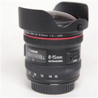 Used Canon EF 8-15mm f/4L Fisheye USM Lens