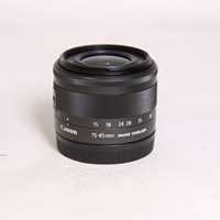 Used Canon EF-M 15-45mm f/3.5-6.3 IS STM Zoom Lens Graphite