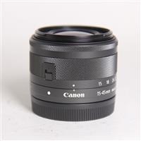 Used Canon EF-M 15-45mm f/3.5-6.3 IS STM Zoom Lens Graphite